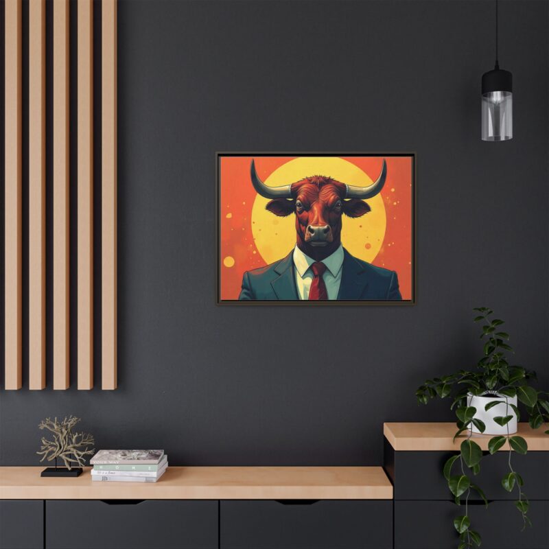 Matte Canvas, Framed Bullish Ambition - Image 77