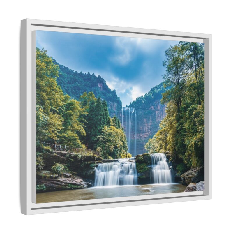Canvas Wall Art - Waterfall Mountain Landscape - Image 71