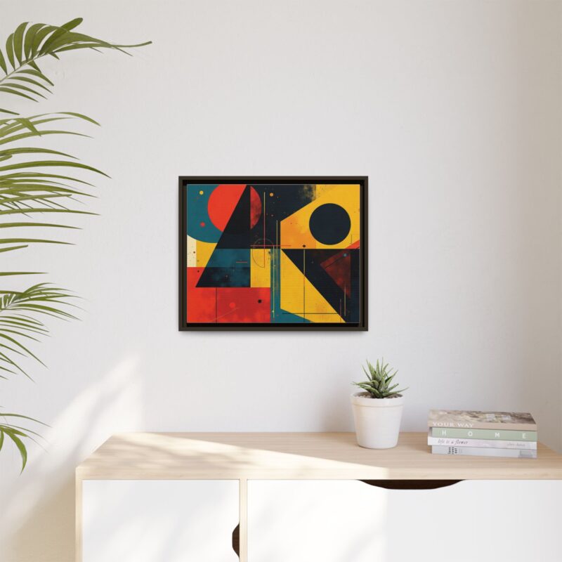 Matte Canvas, Framed Dynamic Geometry a striking abstract artwork - Image 68