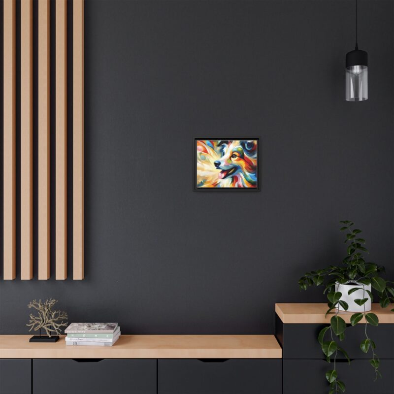 Matte Canvas, Framed Colorful Abstract Dog Canvas Art for Modern Wall Decor - Image 12