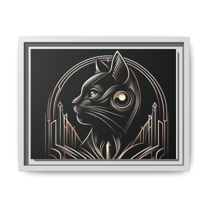 Elegant Art Deco Black Cat Canvas - Dark and Luxurious Wall Art Design - Image 9