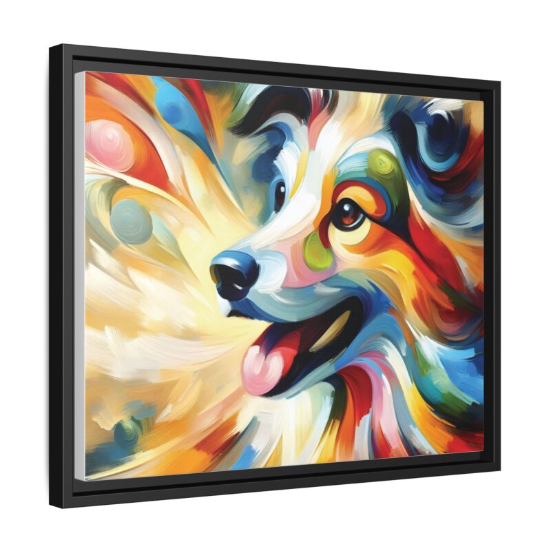 Matte Canvas, Framed Colorful Abstract Dog Canvas Art for Modern Wall Decor - Image 18