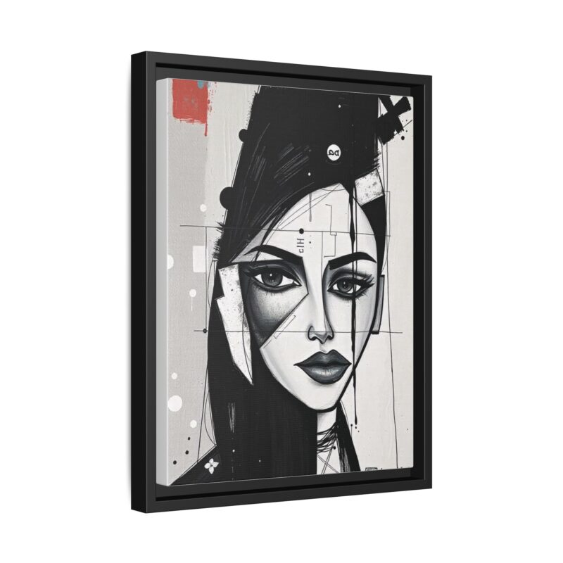 Canvas Art on An elegant and modern black-and-white abstract portrait - Image 15