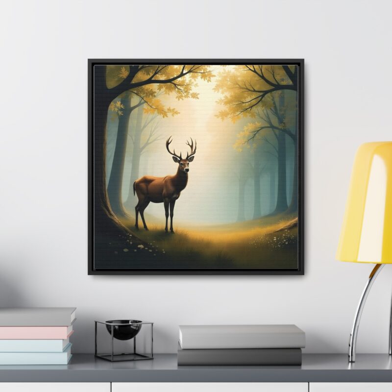 Canvas Wraps - Graceful Deer in Misty Forest Wall Art - Image 28