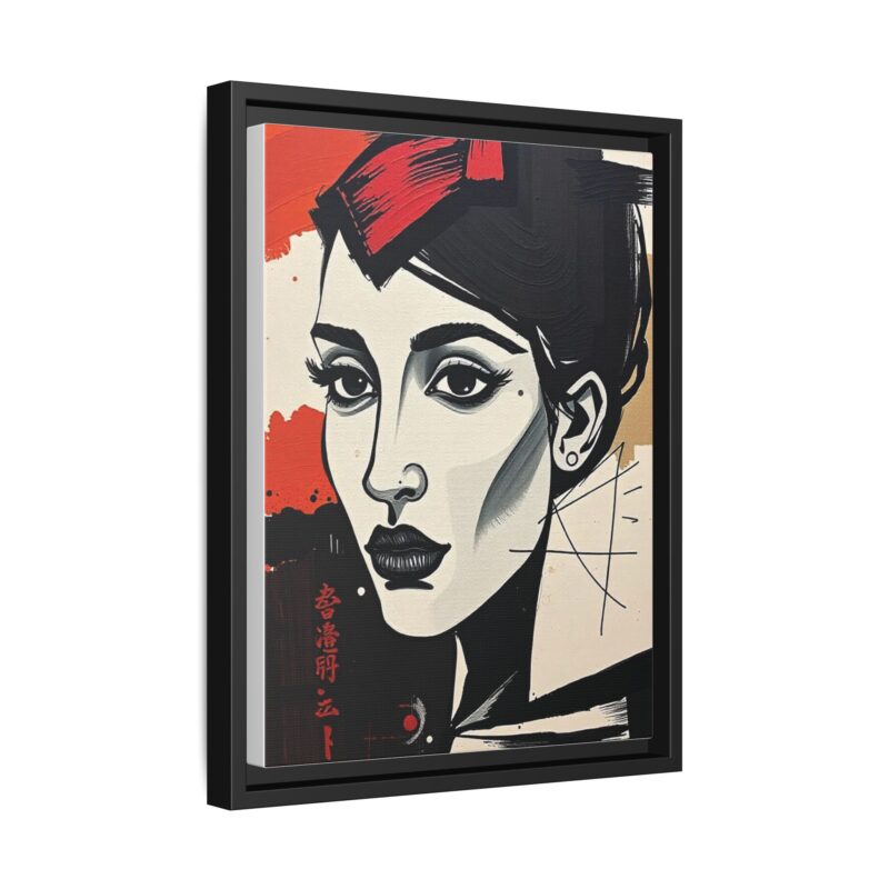 Wall Art Print of A black and white abstract portrait of a woman's face - Image 15