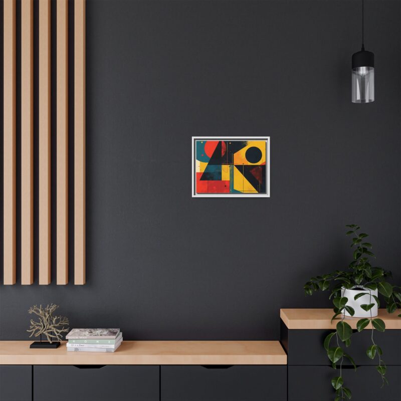 Matte Canvas, Framed Dynamic Geometry a striking abstract artwork - Image 61