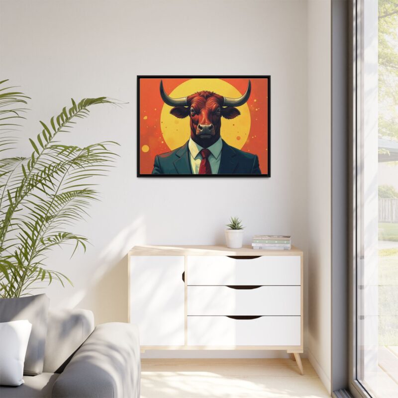 Matte Canvas, Framed Bullish Ambition - Image 4