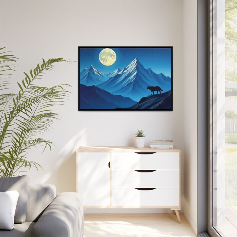 Canvas Wall Art: Moonlit Mountain Landscape - Image 4