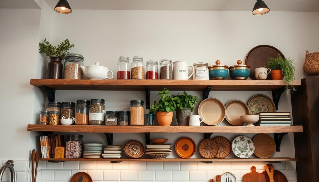 kitchen shelves decor